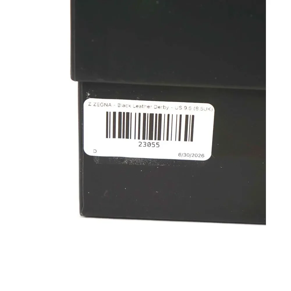 $650 Z ZEGNA - Black Leather Derby - US 9.5 (8.5UK)